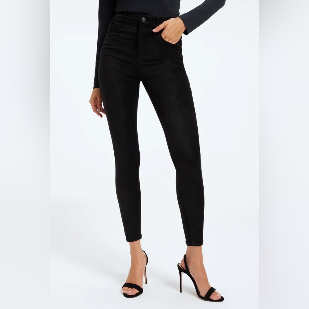 BRAND NEW Good American Good Legs Suede Like Pants